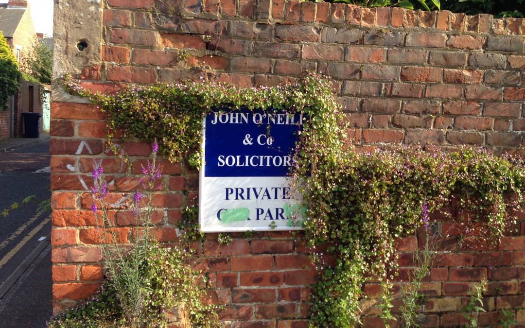 Back lane of John O’Neil & Co Solicitors